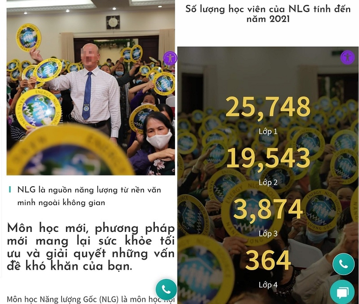 Tổ chức "Năng lượng gốc Trống Đồng" tự giới thiệu đang có gần 5 vạn học viên theo học vào 4 cấp độ lớp học.