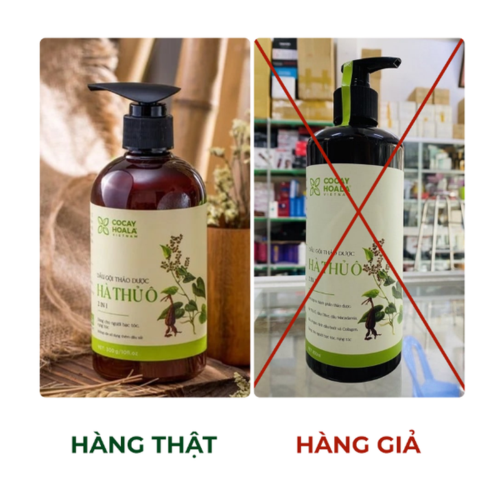 Dầu gội Hà thủ ô Cỏ Cây Hoa Lá bị làm hàng giả - Cảnh báo tiền mất, tật mang - Ảnh 1. Dầu gội Hà thủ ô Cỏ Cây Hoa Lá bị làm hàng giả - Cảnh báo tiền mất, tật mang - Ảnh 1.