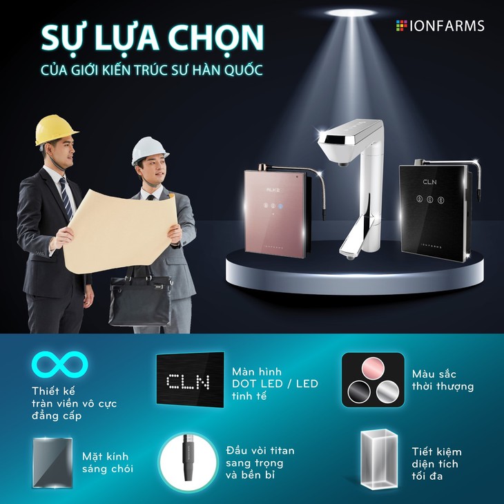 Thế Giới Điện Giải hợp tác cùng Ionfarms phân phối máy lọc nước ion kiềm thời trang - Ảnh 2. Thế Giới Điện Giải hợp tác cùng Ionfarms phân phối máy lọc nước ion kiềm thời trang - Ảnh 2.