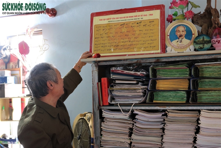Người cựu chiến binh say mê sưu tầm tư liệu về Đại tướng Võ Nguyên Giáp - Ảnh 2. Người cựu chiến binh say mê sưu tầm tư liệu về Đại tướng Võ Nguyên Giáp - Ảnh 2.