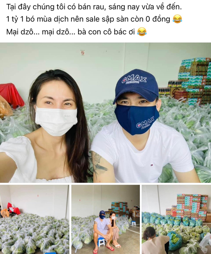 Mùa dịch, vợ chồng Thủy Tiên – Công Vinh ‘bán’ 1 tỷ bó rau…0 đồng - Ảnh 1. Mùa dịch, vợ chồng Thủy Tiên – Công Vinh ‘bán’ 1 tỷ bó rau…0 đồng - Ảnh 1.