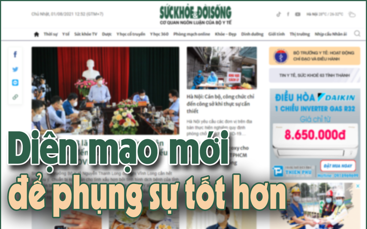 Sức khỏe & Đời sống có giao diện mới