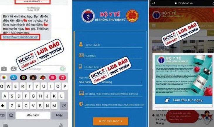 NCSC cảnh báo về các website lừa đảo trong thời gian qua