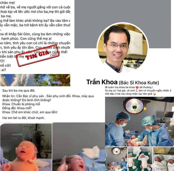 Thông tin giả về "bác sỹ Khoa" xuất hiện trên mạng xã hội gây xôn xao dư luận Thông tin giả về "bác sỹ Khoa" xuất hiện trên mạng xã hội gây xôn xao dư luận