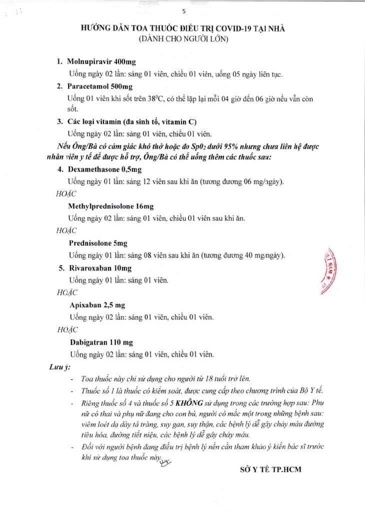 Toa thuốc cho F0 điều trị tại nhà - Ảnh 1.