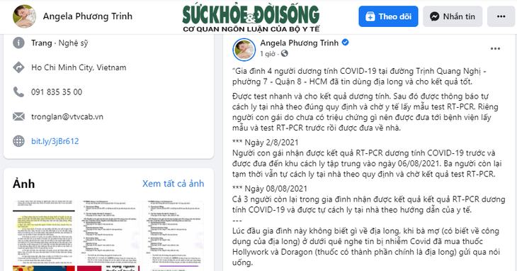 Angela Phương Trinh ‘nổ’ địa long, thuốc chữa khỏi COVID-19 thì không trái đạo đức, pháp luật? - Ảnh 4. Angela Phương Trinh ‘nổ’ địa long, thuốc chữa khỏi COVID-19 thì không trái đạo đức, pháp luật? - Ảnh 4.