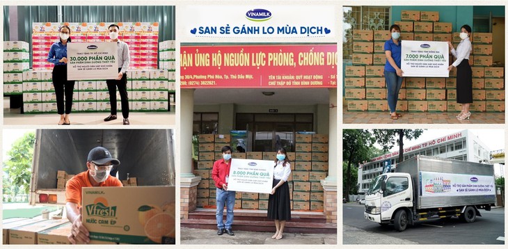 San sẻ khó khăn mùa dịch, Vinamilk trao 45.000 phần quà dinh dưỡng và nhiều hỗ trợ khác cho người tiêu dùng - Ảnh 1. San sẻ khó khăn mùa dịch, Vinamilk trao 45.000 phần quà dinh dưỡng và nhiều hỗ trợ khác cho người tiêu dùng - Ảnh 1.