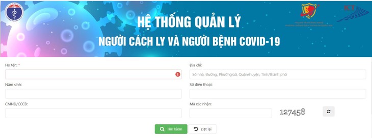Dễ dàng tra cứu thông tin bệnh nhân COVID-19 - Ảnh 1. Dễ dàng tra cứu thông tin bệnh nhân COVID-19 - Ảnh 1.