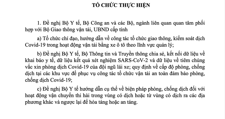 Hướng dẫn tạm thời về tổ chức giao thông, kiểm soát dịch đối với hoạt động vận tải bằng xe ô tô - Ảnh 3. Hướng dẫn tạm thời về tổ chức giao thông, kiểm soát dịch đối với hoạt động vận tải bằng xe ô tô - Ảnh 3.