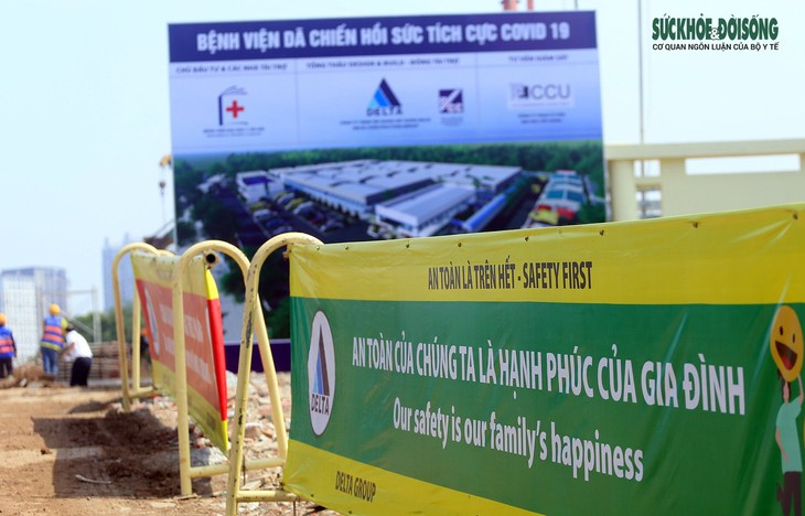 Hà Nội: Sau 10 ngày thi công "thần tốc", Bệnh viện dã chiến tại Hoàng Mai ra sao? - Ảnh 1.