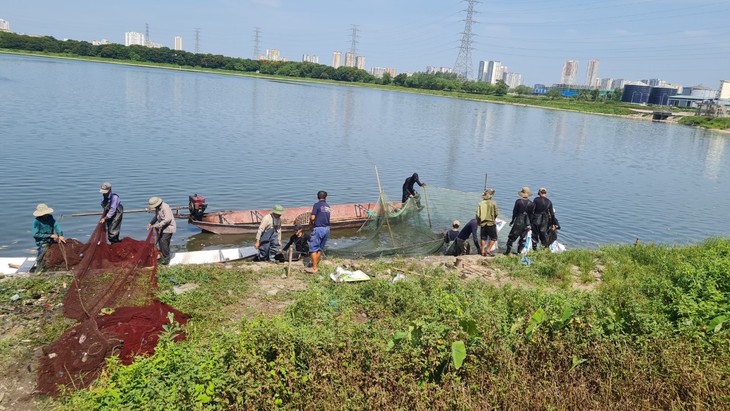 Nhóm người đánh bắt cá chui ở Hà Nội bị truy phạt 27 triệu đồng - Ảnh 1. Nhóm người đánh bắt cá chui ở Hà Nội bị truy phạt 27 triệu đồng - Ảnh 1.