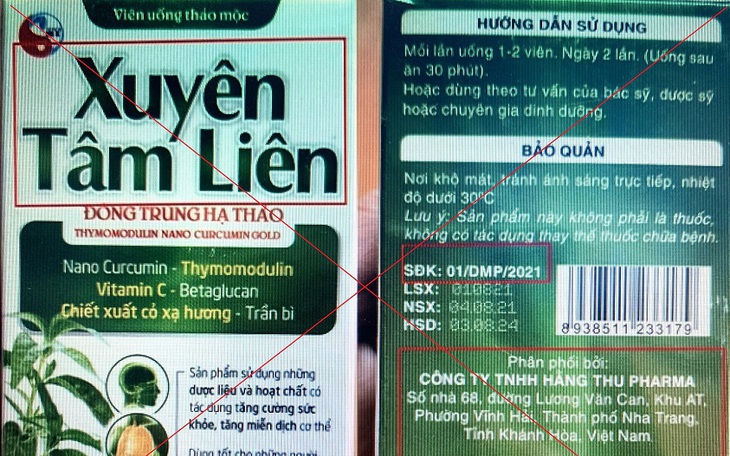 Cục An toàn thực phẩm chuyển tin về sản phẩm Xuyên Tâm Liên giả mạo đến cơ quan điều tra Khánh Hoà