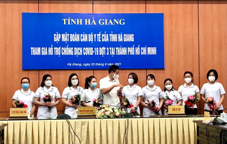 Hà Giang chi viện lần 3 cho TP. Hồ Chí Minh phòng chống dịch COVID-19 - Ảnh 1. Hà Giang chi viện lần 3 cho TP. Hồ Chí Minh phòng chống dịch COVID-19 - Ảnh 1.