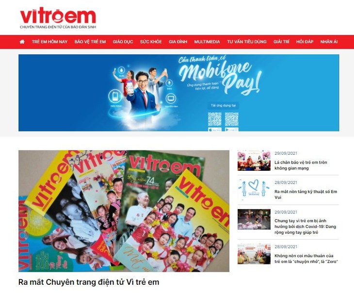Ra mắt chuyên trang Vì trẻ em của báo điện tử Dân sinh - Ảnh 1.