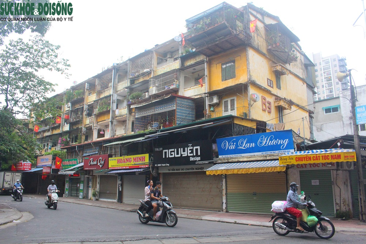 Chung cư cũ tại phường Thành Công xuống cấp theo thời gian
