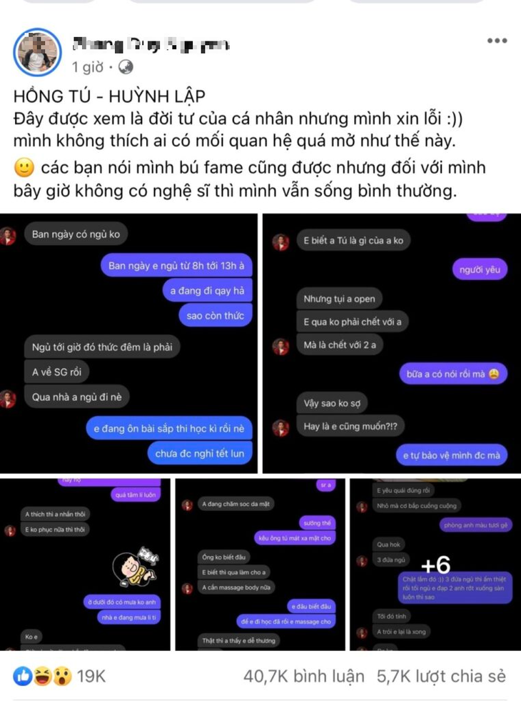 Bị tố gạ tình, cặp đôi Huỳnh Lập - Hồng Tú phản ứng thế nào? - Ảnh 2. Bị tố gạ tình, cặp đôi Huỳnh Lập - Hồng Tú phản ứng thế nào? - Ảnh 2.