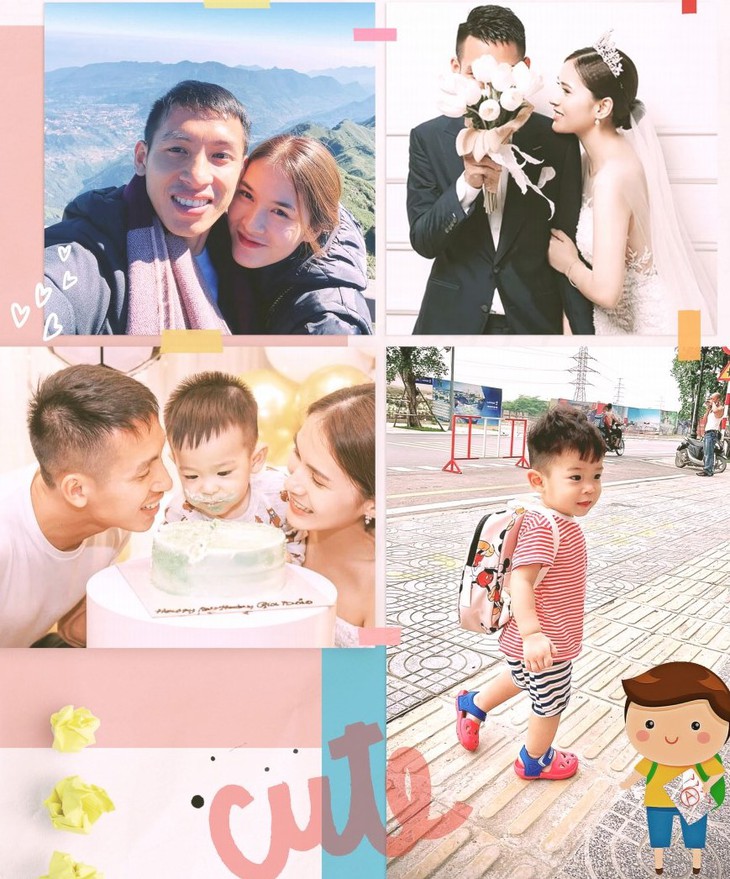 Bà xã tiền vệ Đỗ Hùng Dũng: Từ mối tình đầu đến làm "mẹ bỉm sữa" vẫn nét đằm thắm chuẩn gái Tuyên Quang - Ảnh 2.