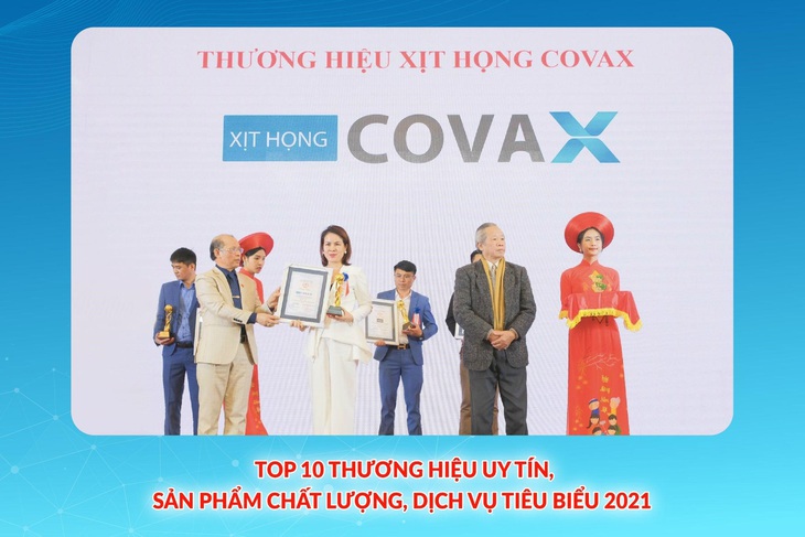 Xịt họng COVAX lọt "Top 10 Thương hiệu uy tín - Sản phẩm chất lượng - Dịch vụ tiêu biểu 2021" - Ảnh 1.