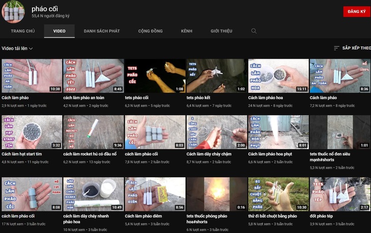 Tràn lan video dạy cách làm pháo được đăng tải trên mạng xã hội