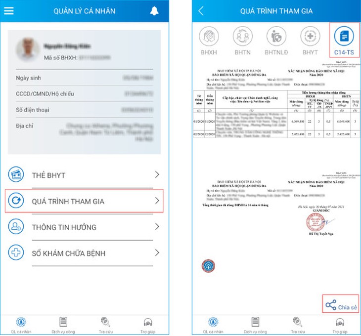 Bổ sung chức năng xem thông báo xác nhận đóng BHXH trên ứng dụng "VssID - Bảo hiểm xã hội số" - Ảnh 1.