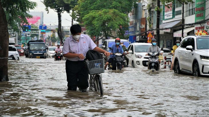 Nhiều địa phương cho học sinh nghỉ học vì triều cường, mưa lũ - Ảnh 2.