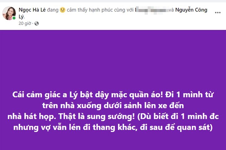Vợ NSND Công Lý chia sẻ tin vui về chồng - Ảnh 1.