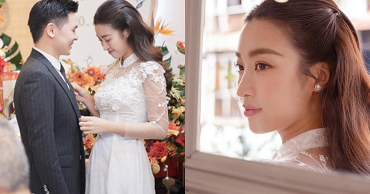 Hoa hậu Đỗ Mỹ Linh công khai toàn bộ hình ảnh đám hỏi ấm cúng