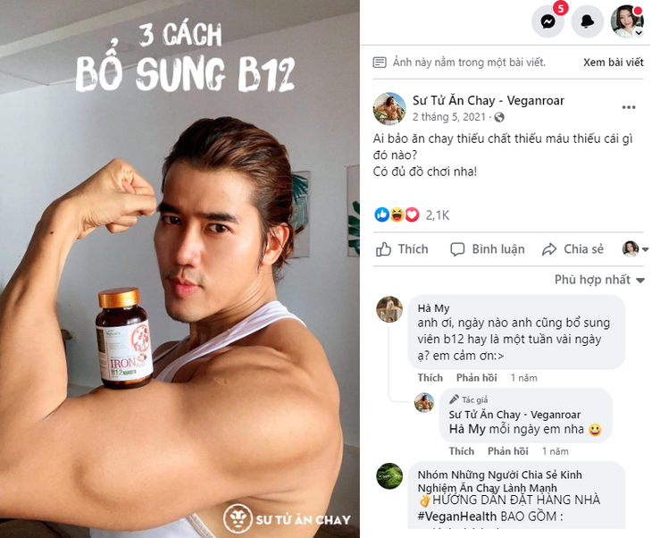 Bí quyết ăn chay nhưng vẫn khỏe mạnh của Sư Tử Ăn Chay - Ảnh 1.