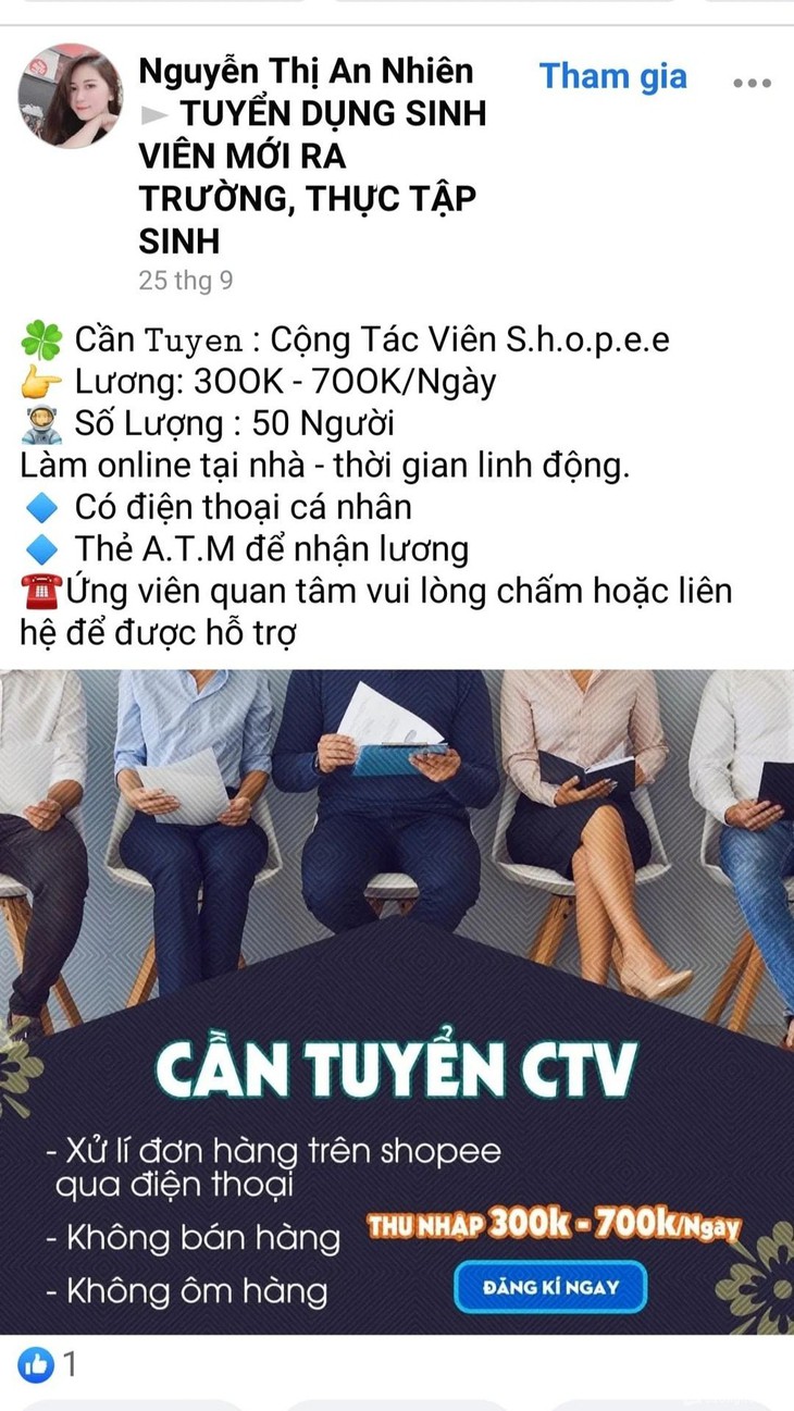 Mất tiền tỷ do "làm nhiệm vụ - nhận tiền hoa hồng" trên mạng - Ảnh 2. Mất tiền tỷ do "làm nhiệm vụ - nhận tiền hoa hồng" trên mạng - Ảnh 2.