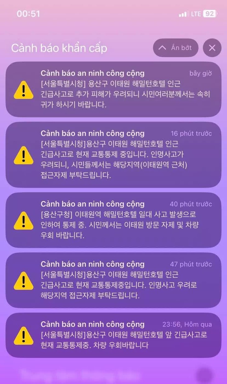 Thảm kịch giẫm đạp ở Hàn Quốc: Cô gái Việt kể lý do thoát nạn hi hữu - Ảnh 3. Thảm kịch giẫm đạp ở Hàn Quốc: Cô gái Việt kể lý do thoát nạn hi hữu - Ảnh 3.