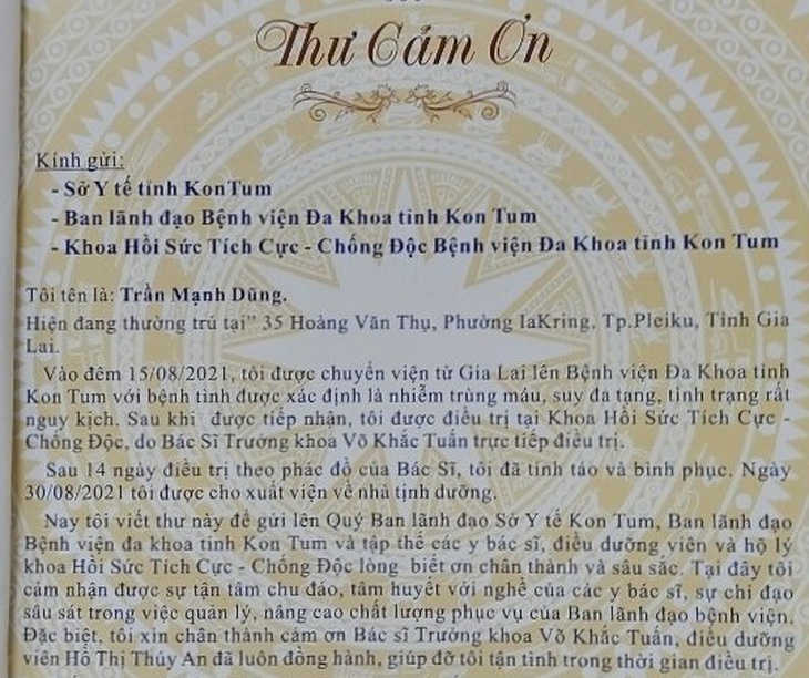 Động lực từ những lá thư của bệnh nhân thoát “lưỡi hái tử thần” - Ảnh 3. Động lực từ những lá thư của bệnh nhân thoát “lưỡi hái tử thần” - Ảnh 3.