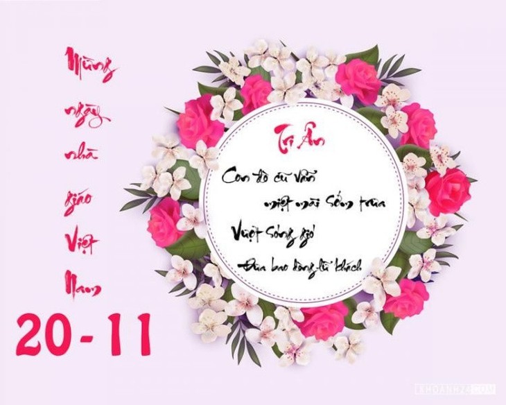 Những mẫu thiệp chúc mừng ngày Nhà giáo Việt Nam 20/11 online đẹp nhất - Ảnh 1.