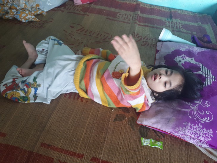 Cô bé bại não ở Hưng Yên nhận được nhiều sự quan tâm của bạn đọc - Ảnh 1.