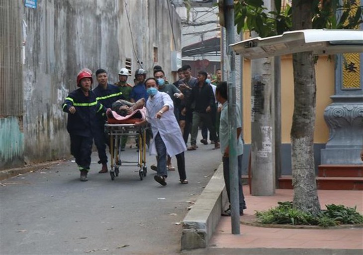 Sập giàn giáo ở thành phố Bắc Ninh khiến hai người thương vong - Ảnh 2. Sập giàn giáo ở thành phố Bắc Ninh khiến hai người thương vong - Ảnh 2.