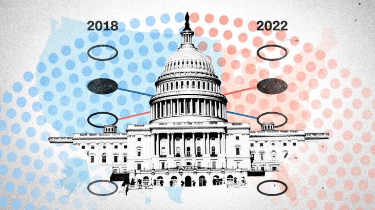 So sánh khác biệt giữa bầu cử Mỹ năm 2022 vs 2018 - Ảnh 1.