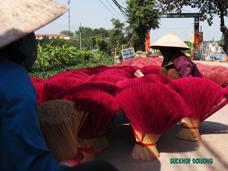 Những đóa tăm hương ở Quảng Phú Cầu "bung nở" đón Tết - Ảnh 2.