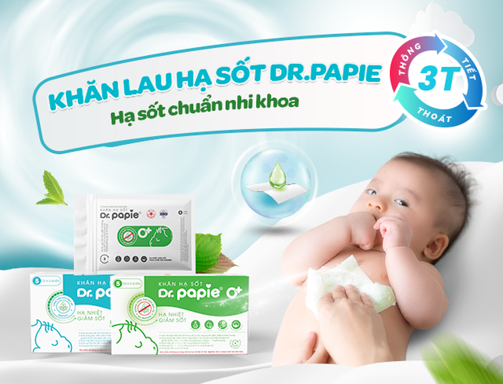 "Chu trình thải nhiệt 3T" của khăn hạ sốt chuẩn nhi khoa an toàn cho bé - Ảnh 1. "Chu trình thải nhiệt 3T" của khăn hạ sốt chuẩn nhi khoa an toàn cho bé - Ảnh 1.