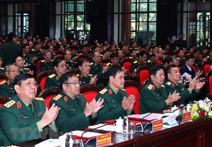 Tổng Bí thư Nguyễn Phú Trọng dự hội nghị Quân chính toàn quân năm 2022 - Ảnh 4. Tổng Bí thư Nguyễn Phú Trọng dự hội nghị Quân chính toàn quân năm 2022 - Ảnh 4.