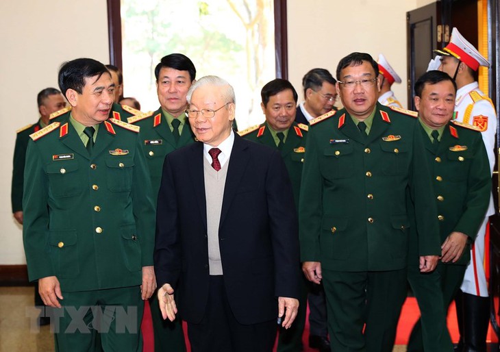 Tổng Bí thư Nguyễn Phú Trọng dự hội nghị Quân chính toàn quân năm 2022 - Ảnh 5. Tổng Bí thư Nguyễn Phú Trọng dự hội nghị Quân chính toàn quân năm 2022 - Ảnh 5.