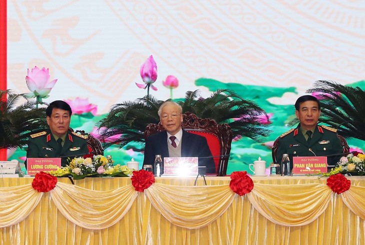 Tổng Bí thư Nguyễn Phú Trọng dự hội nghị Quân chính toàn quân năm 2022 - Ảnh 6. Tổng Bí thư Nguyễn Phú Trọng dự hội nghị Quân chính toàn quân năm 2022 - Ảnh 6.