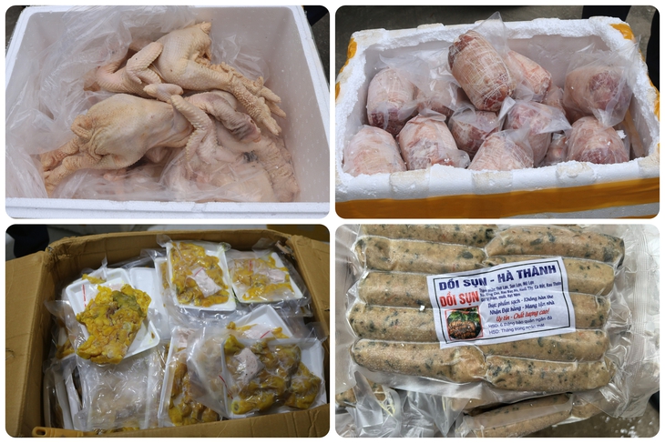 Bắt giữ hơn 6 tấn thịt gà Đông Tảo, giò heo rút xương, dồi sụn đã bốc mùi hôi thối - Ảnh 3.
