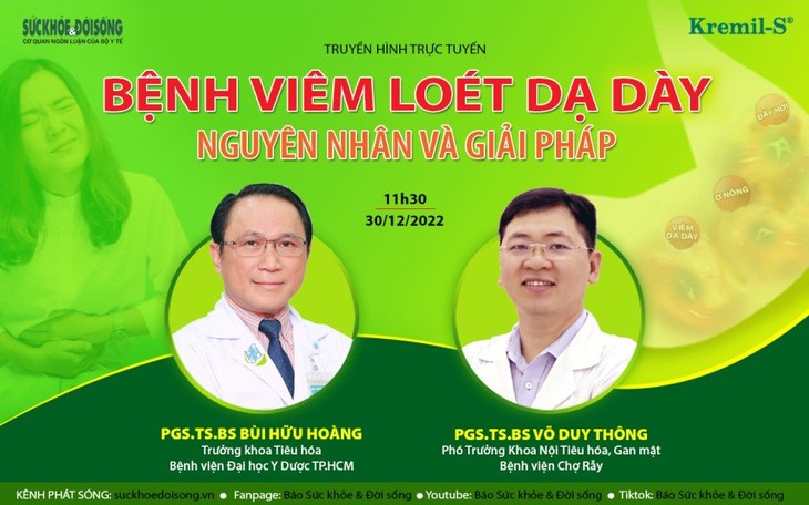 Truyền hình trực tuyến "Bệnh viêm loét dạ dày: Nguyên nhân và giải pháp" - Ảnh 1.