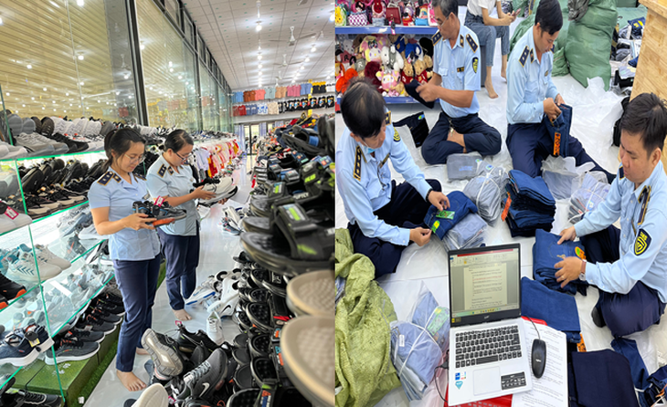 Liên tiếp phát hiện số lượng lớn quần áo giả mạo nhãn hiệu nổi tiếng dịp cận Tết - Ảnh 3. Liên tiếp phát hiện số lượng lớn quần áo giả mạo nhãn hiệu nổi tiếng dịp cận Tết - Ảnh 3.