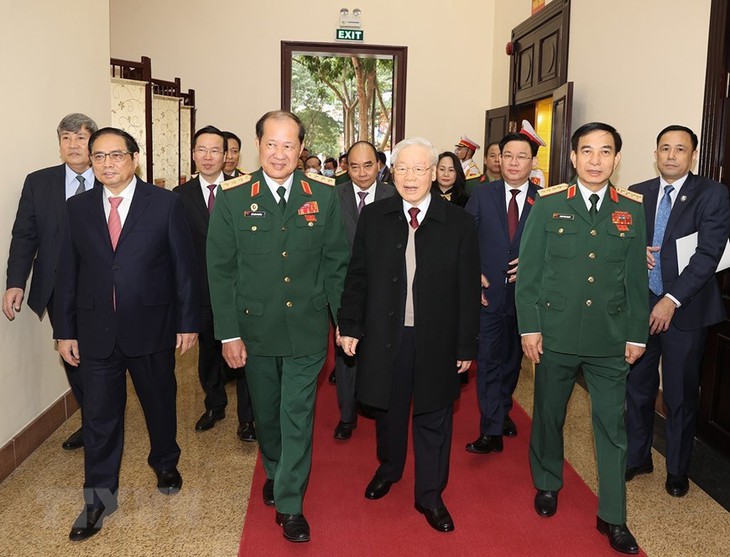 [Photo] Tổng Bí thư dự khai mạc Đại hội Hội Cựu chiến binh Việt Nam - Ảnh 2.