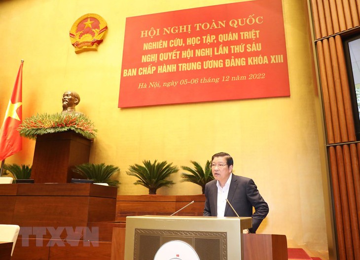 Khai mạc Hội nghị toàn quốc quán triệt Nghị quyết TW 6 khóa XIII - Ảnh 3. Khai mạc Hội nghị toàn quốc quán triệt Nghị quyết TW 6 khóa XIII - Ảnh 3.