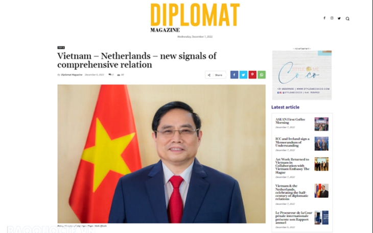 Tạp chí Diplomat: Chuyến thăm của Thủ tướng Phạm Minh Chính sẽ mở ra giai đoạn mới cho hợp tác Việt Nam-Hà Lan - Ảnh 2. Tạp chí Diplomat: Chuyến thăm của Thủ tướng Phạm Minh Chính sẽ mở ra giai đoạn mới cho hợp tác Việt Nam-Hà Lan - Ảnh 2.