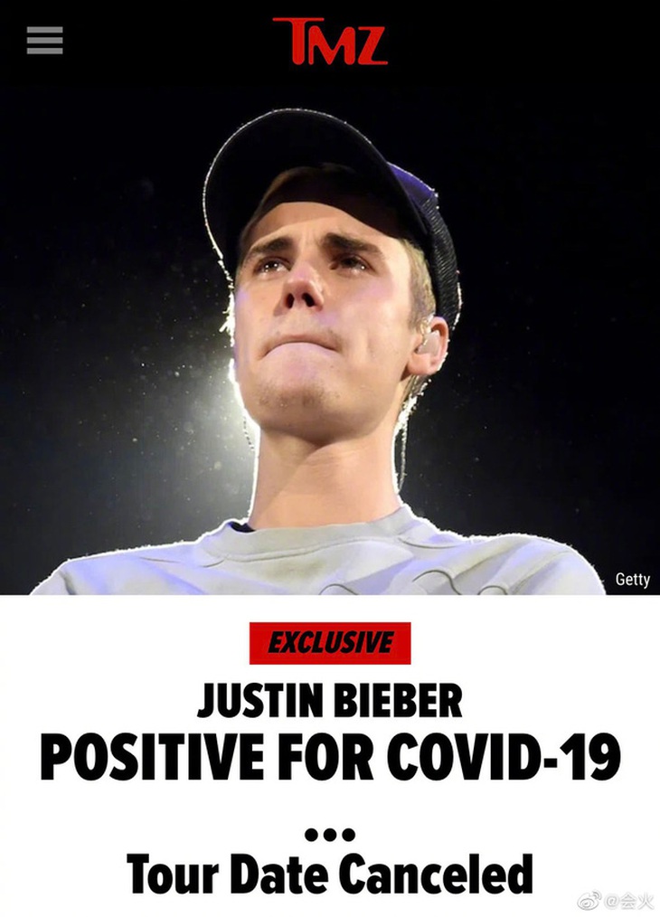 Ngôi sao ca nhạc Justin Bieber mắc COVID-19, đột ngột hủy diễn trong tour quanh thế giới - Ảnh 2. Ngôi sao ca nhạc Justin Bieber mắc COVID-19, đột ngột hủy diễn trong tour quanh thế giới - Ảnh 2.