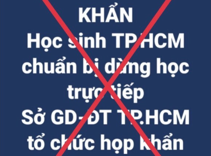 Thông tin học sinh TP.HCM dừng học trực tiếp là giả mạo - Ảnh 1. Thông tin học sinh TP.HCM dừng học trực tiếp là giả mạo - Ảnh 1.