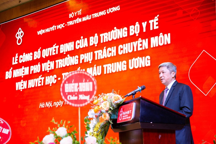 Bổ nhiệm Phó Viện trưởng phụ trách chuyên môn Viện Huyết học và Truyền máu TW - Ảnh 2. Bổ nhiệm Phó Viện trưởng phụ trách chuyên môn Viện Huyết học và Truyền máu TW - Ảnh 2.