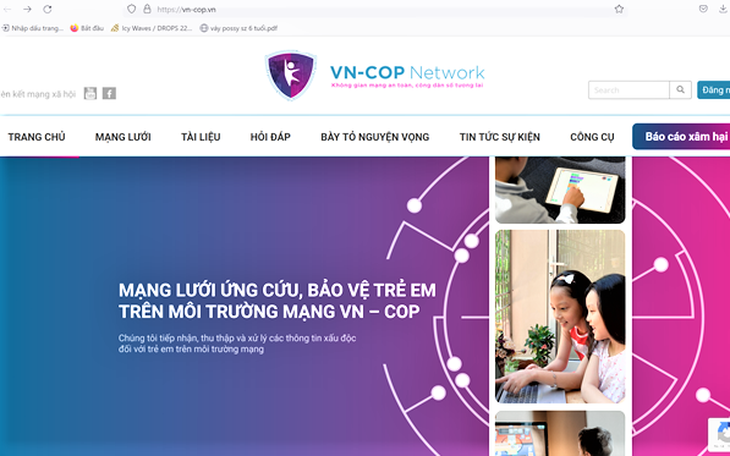 Phát hiện xâm hại trẻ em, báo ngay lên vn-cop.vn
